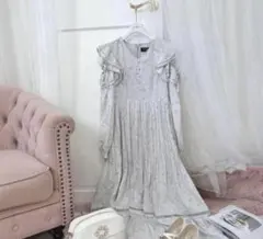 evelyn オリジナル花柄プリーツ　ワンピース