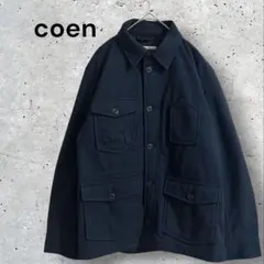 コーエン　中綿ジャケット　ブルゾン　ワークジャケット　カバーオール　ネイビー　M