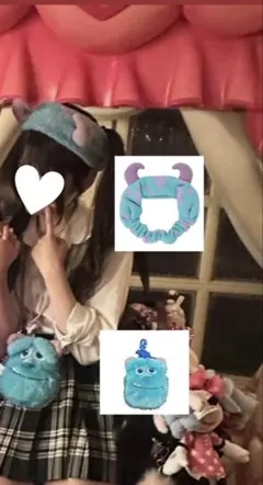 ディズニー モンスターズインク サリー パスケース カチューシャ