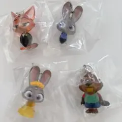 ズートピアめじるしチャーム4点