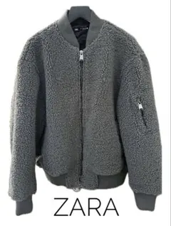 【美品】ZARA ボアジャケット ボンバージャケット メンズ S