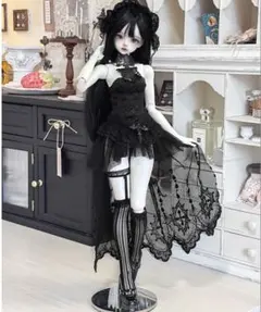 SDM MSD MDD 1/4 40cm アウトフィット　うさぎ　黒　フルセット MDD MSD SDM 40cm 1/4 BJD ドール服 ゴシック 黒 ドレス - メルカリ