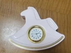 ♡和光 WAKOクロック 木馬型置き時計 陶器製 ピンク