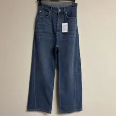 【新品タグ付】URBAN RESEARCH 綿麻デニムワイドストレートパンツ