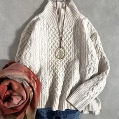 HAMILTON ハミルトン アラン ハイネック プルオーバー ニット