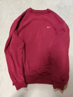 NIKE スウェット ワインレッド フェード ボロ 90s グランジ 古着