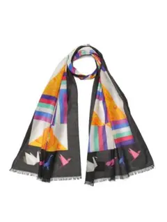 ETRO シルク混 プリント ストール コットン シルク イタリア 高級