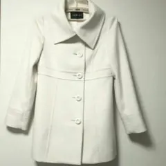 INDIVI コート 38 アイボリー ボタン付きコート