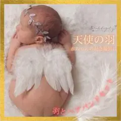 新品未使用　天使の羽　天使の輪　赤ちゃん撮影　月例フォト　ニューボーンフォト
