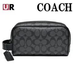 COACH ブラック モノグラム クラッチバッグ