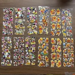 ぷくぷく ミッキー プーさん シールセット１２枚