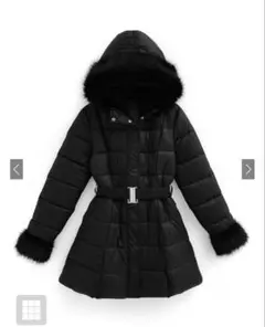 GRL ベルト付きファーAラインダウンコート kd79 ※ベルト無し