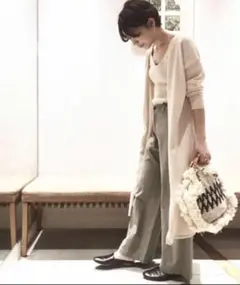 チャオパニックティピーサイドスリットロングカーディガン