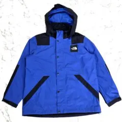 美品​✨️ノースフェイス マウンテンパーカー キッズ150 レディースM 青×黒