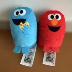 セサミストリート ぬいぐるみ クッキーモンスターとエルモ