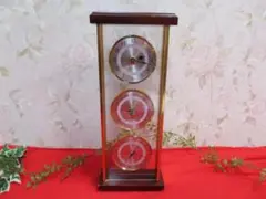 【ee968/8】EMPEX QUARTZ 置時計　湿度・気象系付EX-9743