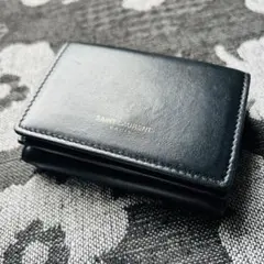 サンローラン SAINT LAURENT 財布 ミニ財布 三つ折り ブラック 黒のサムネイル