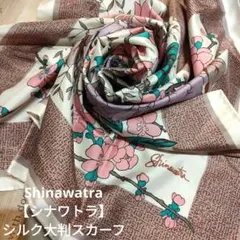 Shinawatra 【シナワトラ】蝶・花柄‪☆タイシルク‪☆大判スカーフ