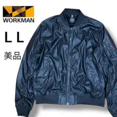 ※専用　ワークマン　フェイクレザーMA1ジャケット　ブルゾン　 L Lブラック