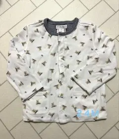 ラルフローレン　ベア・ストライプ　リバーシブルカーディガン