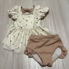 花柄セパレート水着 100cm petit main