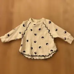 陰陽模様 フリル付きトレーナー 80サイズ　マーキーズ