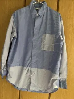 UNIQLO +J スーピマコットンオーバーサイズシャツ M 青 ストライプ