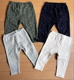 ユニクロ リラックスフィットレギンス リブレギンス 10分丈 4点セット