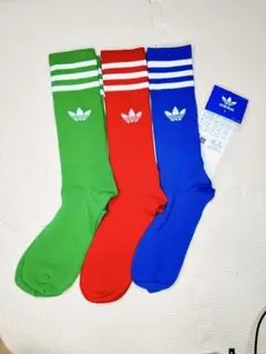 adidas ソックス 3足セット ストライプ22-24cm