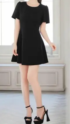 dazzy store 半袖 ミニワンピース ブラックのサムネイル