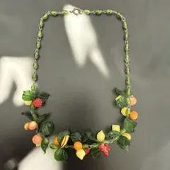 MURANO GLASS ムラーノガラス製　フルーツモチーフ ネックレス