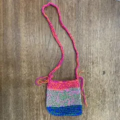 【メルカリ市！！特価】カラフルな編み物ポシェット