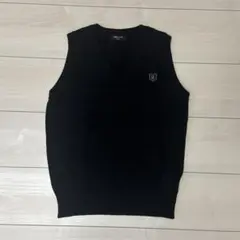 コムサイズム　Vネック　ニット　ベスト　黒　140