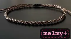 【ブラウン×黒】ブレスレットアンクレットミサンガ“送料込み”