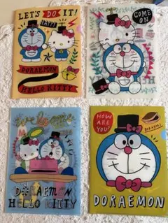 ドラえもん キティー コラボ クリアファイル4枚