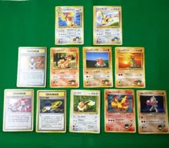 m*読様 ポケモンカード 旧裏 R団のファイヤー他 タケシ キョウ セット 11