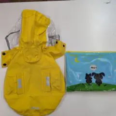 犬用 防水レインコート 黄色 XS