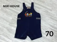 MIKI HOUSE プッチー刺繍 オーバーオール 70