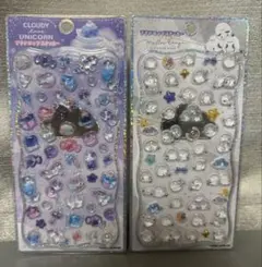 プチドロップステッカー ジュエルプチドロップ ユニコーン　シマエナガ ２枚セット
