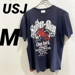 USJ MARVEL スパイダーマン Tシャツ 両面プリント ネイビー