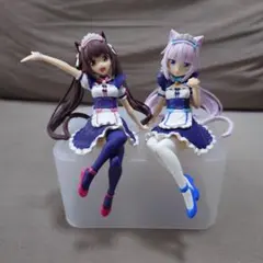 【送料込】ぬーどるストッパー ネコぱら バニラ ショコラ フィギュア 2体セットのサムネイル