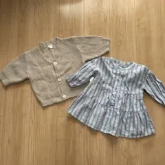 カーディガン　ワンピース　80サイズ　2点