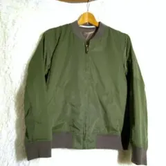 ラボラトリーワーク【M】レディース MA-1リバーシブルジャケット グリーン系