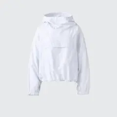 UNIQLO C ユニクロ フーデッドプルオーバーシャツ オフホワイトS