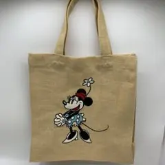 未使用　ディズニーキャラクター ミニー刺繍 トートバック(M)サイズ