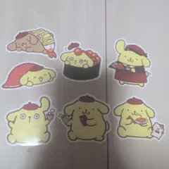 ポムポムプリン スシロー コラボピック 7種コンプリートセット