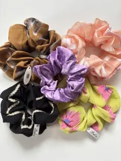 カラフルヘアシュシュセット