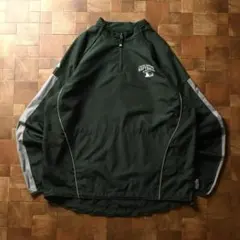 マジェスティック　2way ナイロンプルオーバー　ハーフジップ　グリーン