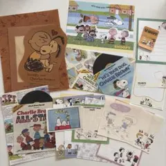 スヌーピーレターセット、バラメモ、シール