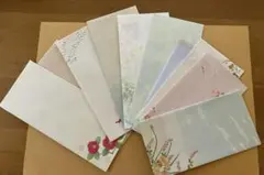 花柄デザイン封筒10枚セット